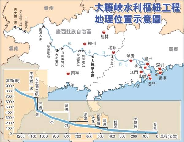 大籐峡水利枢纽工程地理位置示意图