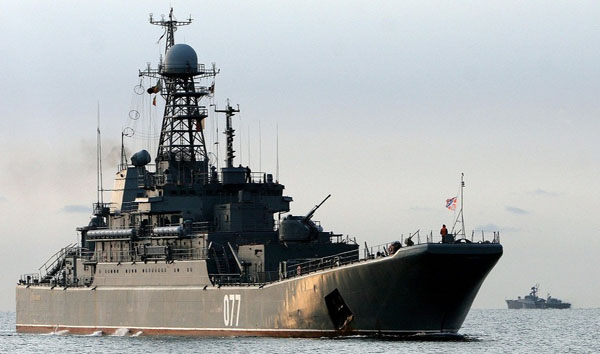 俄海军蟾蜍级坦克登陆舰.
