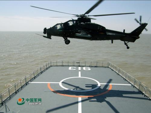美媒:中国海警船可起降武直10 战斗力可怕
