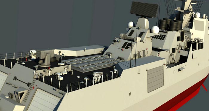 中国055型驱逐舰最新想象图很特别