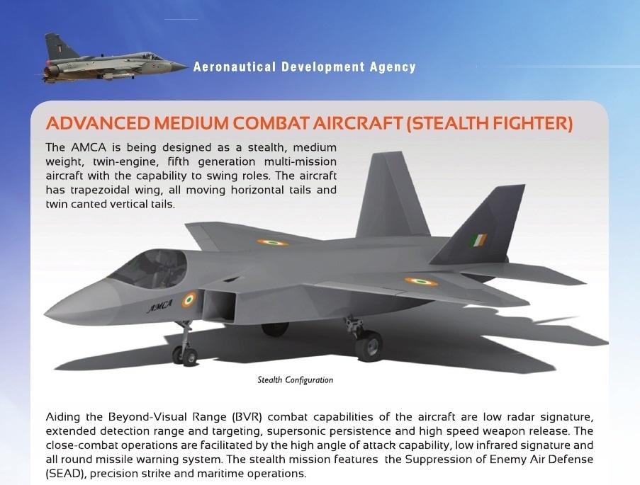 印度中型作战飞机(amca)的最新设计方案.