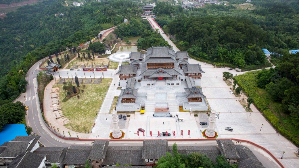 航拍大足石刻世界遗产博览园(组图)