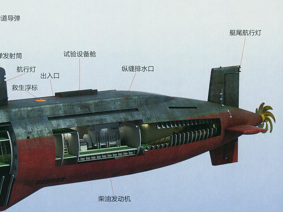 039b型潜艇剖析图图片